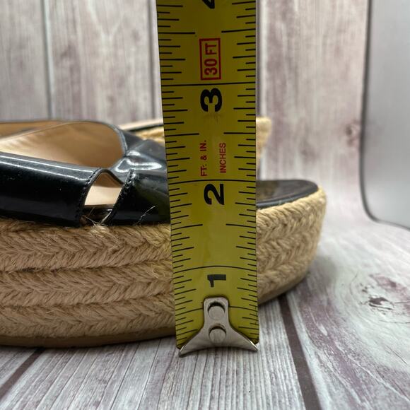 Jimmy Choo Patent Leather Phyllis Espadrille Platform Wedge Sandals Size 40 - Picture 10 of 11